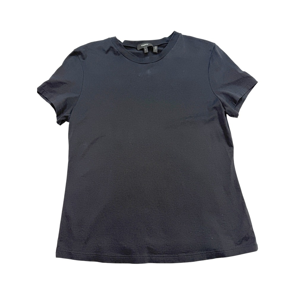 Theory Tiny Tee 2 Apex Black Pima Cotton T-Shirt Size Large NWOT